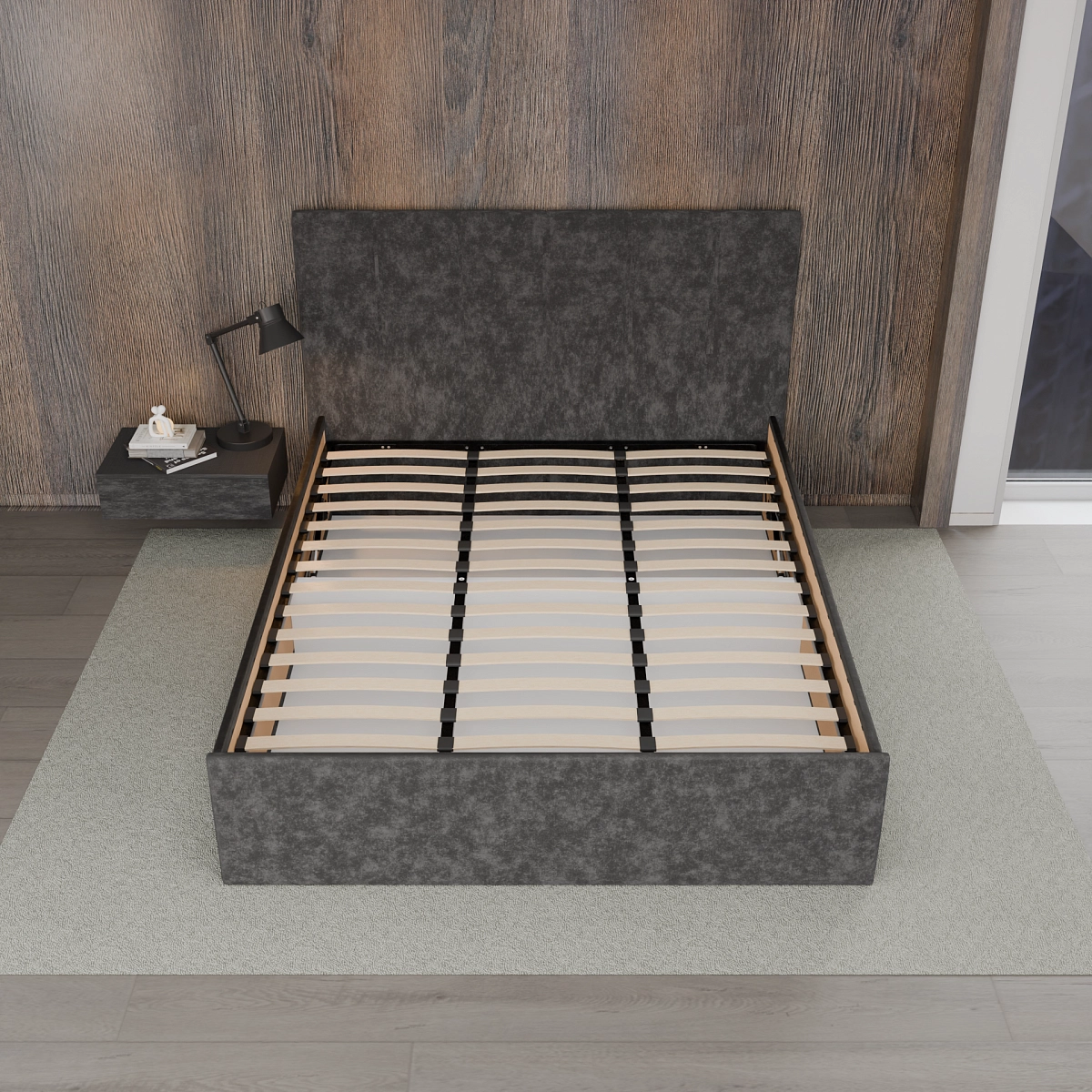 Кровать с подъемным механизмом Кастра Графит 160х200 (avatr26)